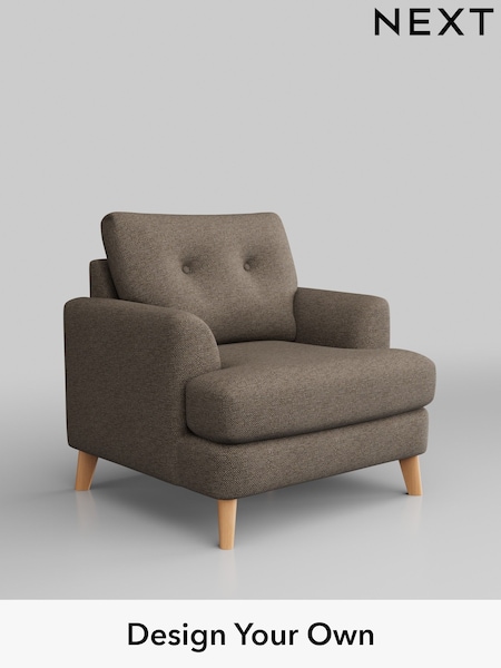 Chunky Weave/Dark Natural Parker Buttoned Back (H34869) | £925