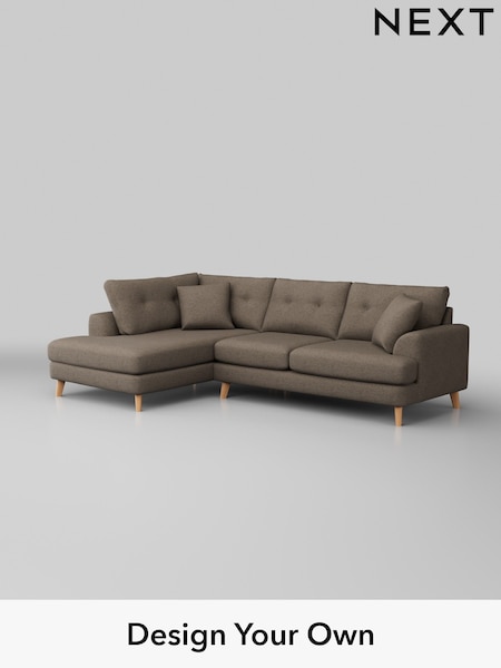 Chunky Weave/Dark Natural Parker Buttoned Back (H34869) | £2,325