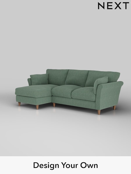 Chunky Texture/Mid Forest Green Hartley Relaxed Sit (H34876) | £1,899