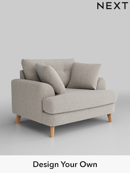 Chunky Weave/Dove Grey Parker Buttoned Back (H34884) | £1,025