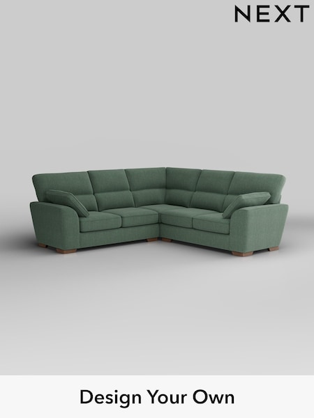 Chunky Texture/Mid Forest Green Stamford Highback (H34885) | £2,425