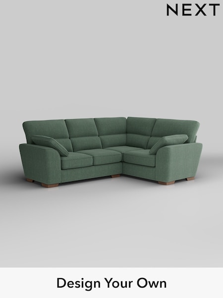 Chunky Texture/Mid Forest Green Stamford Highback (H34885) | £2,150
