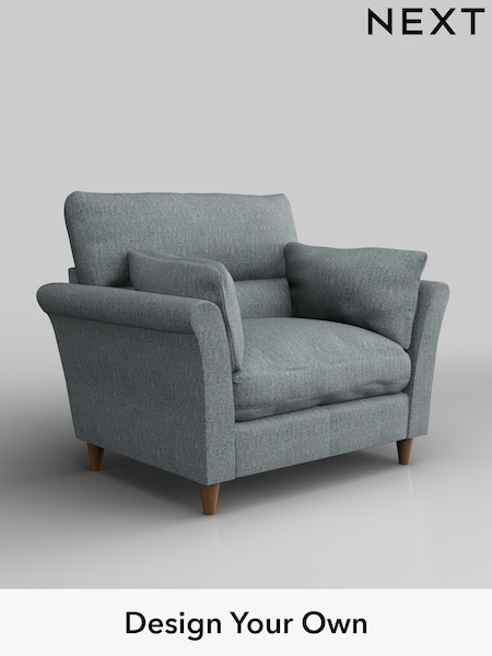 Chunky Weave/Mid Blue Hartley Highback Relaxed Sit (H34907) | £975