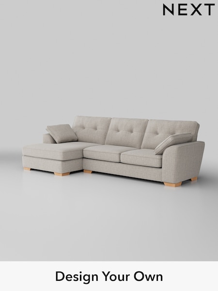 Chunky Weave/Dove Grey Stamford Buttoned Back (H34913) | £2,025