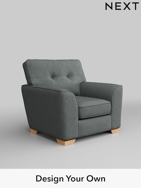 Chunky Weave/Mid Grey Stamford Buttoned Back (H34936) | £799