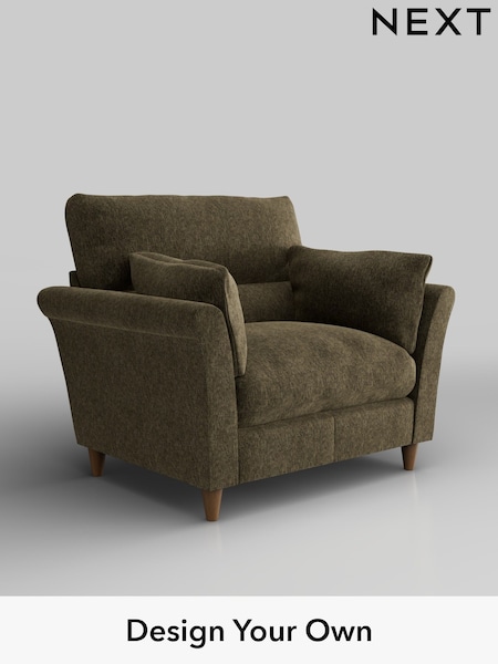 Cotswold Chenille/Dark Green Hartley Highback Relaxed Sit (H35021) | £975