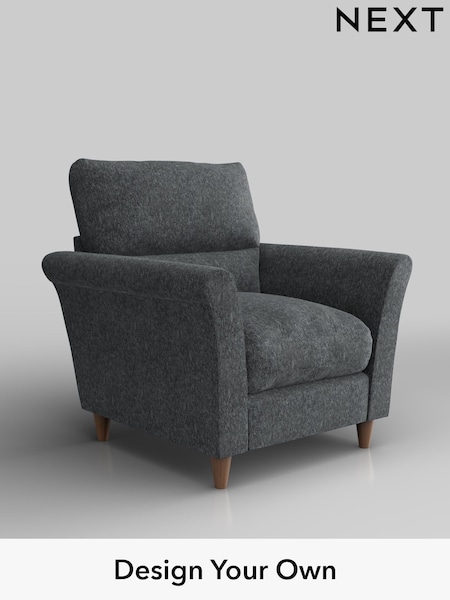 Cotswold Chenille/Dark Grey Hartley Highback Relaxed Sit (H35040) | £875