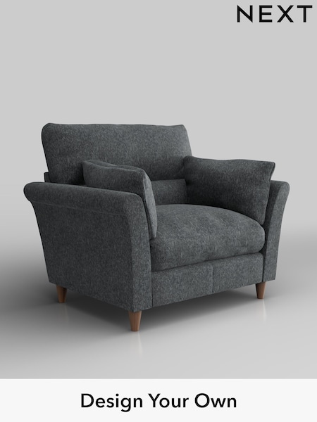Cotswold Chenille/Dark Grey Hartley Highback Relaxed Sit (H35040) | £975