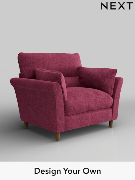 Cotswold Chenille/Dark Raspberry Pink Hartley Highback Relaxed Sit (H35048) | £975