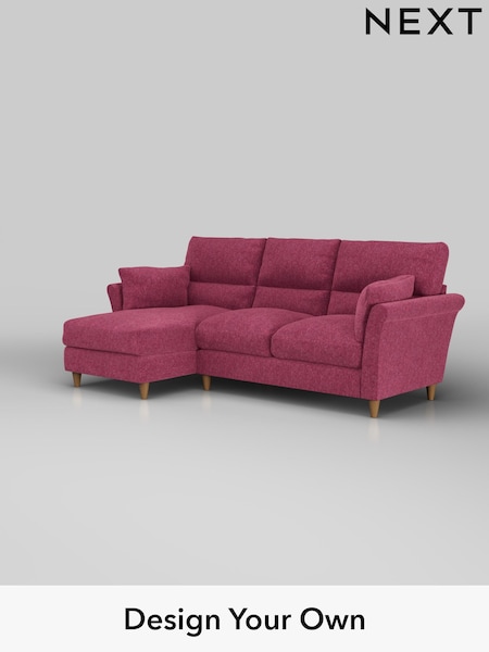 Cotswold Chenille/Dark Raspberry Pink Hartley Highback Relaxed Sit (H35048) | £1,950
