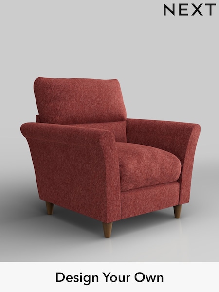 Cotswold Chenille/Dark Terracotta Orange Hartley Highback Relaxed Sit (H35073) | £875