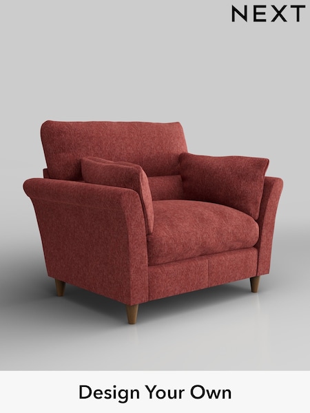 Cotswold Chenille/Dark Terracotta Orange Hartley Highback Relaxed Sit (H35073) | £975