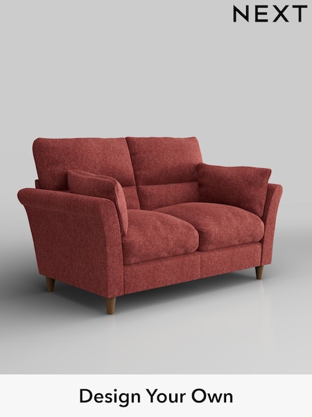 Cotswold Chenille/Dark Terracotta Orange Hartley Highback Relaxed Sit (H35073) | £1,125
