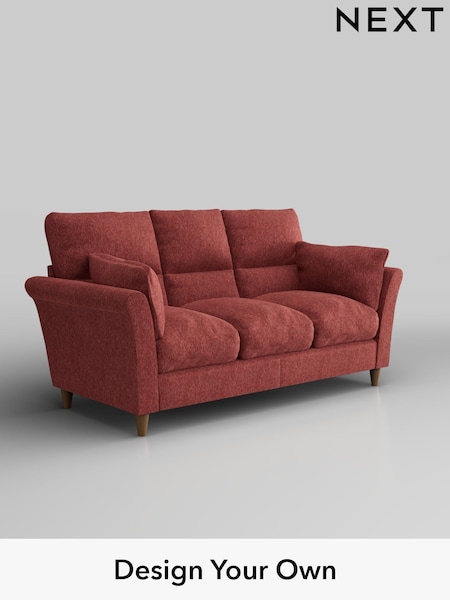 Cotswold Chenille/Dark Terracotta Orange Hartley Highback Relaxed Sit (H35073) | £1,325