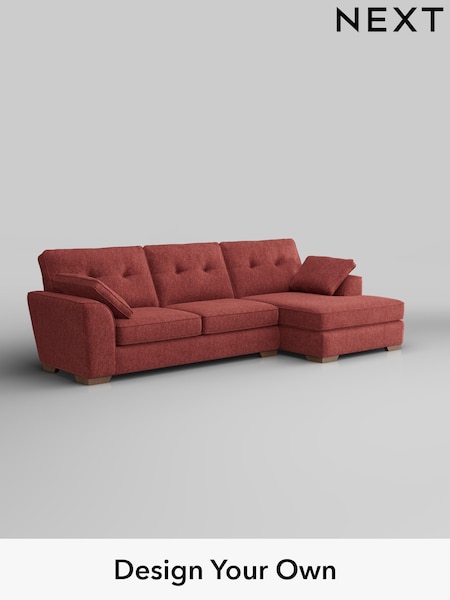 Cotswold Chenille/Dark Terracotta Orange Stamford Buttoned Back (H35081) | £2,025