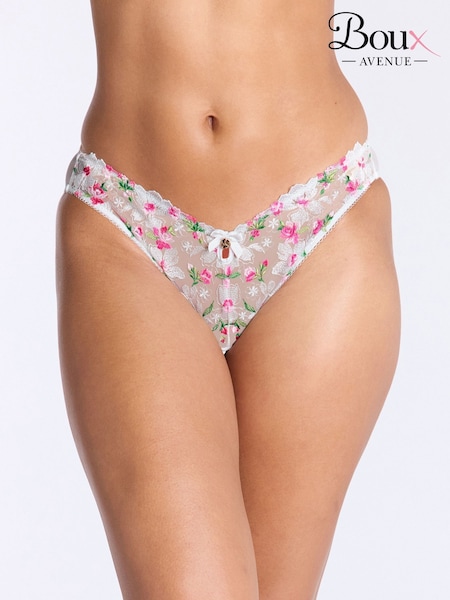 Boux Avenue Blossom Floral White Briefs (H35123) | £18