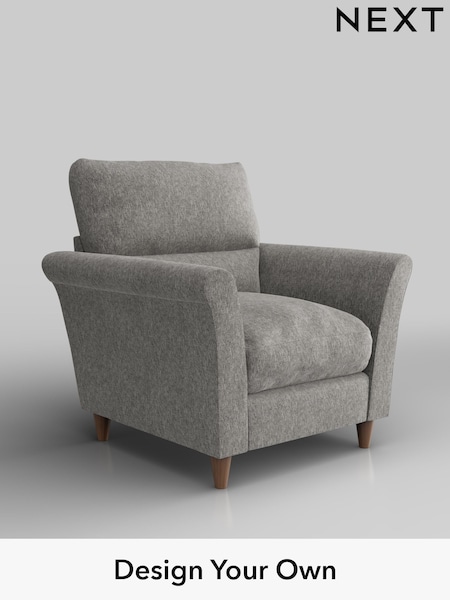 Cotswold Chenille/Silver Grey Hartley Highback Relaxed Sit (H35184) | £875