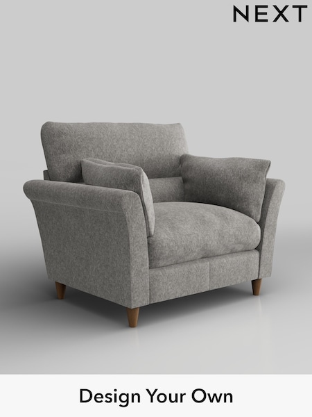 Cotswold Chenille/Silver Grey Hartley Highback Relaxed Sit (H35184) | £975