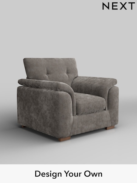 Distressed Velour/French Grey Hayden Buttoned Back (H35195) | £750