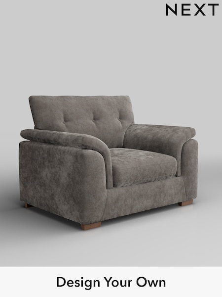 Distressed Velour/French Grey Hayden Buttoned Back (H35195) | £850