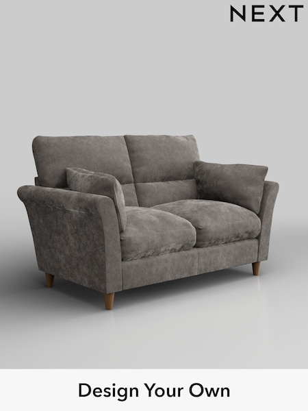 Distressed Velour/French Grey Hartley Highback Relaxed Sit (H35198) | £1,125