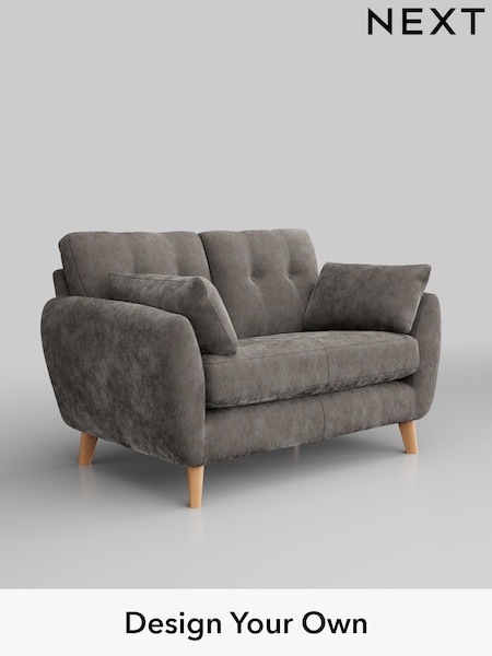 Distressed Velour/French Grey Wilson Buttoned Back (H35200) | £850