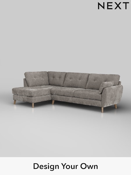 Distressed Velour/French Grey Wilson Buttoned Back (H35200) | £1,775