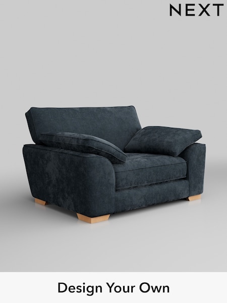 Distressed Velour/Midnight Blue Stamford Grand Relaxed Sit (H35215) | £1,299