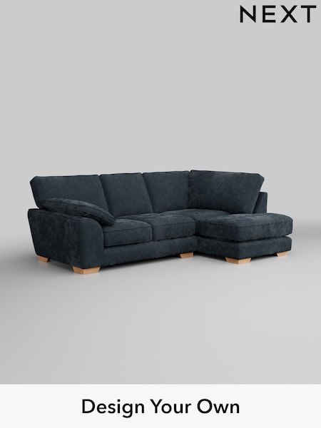 Distressed Velour/Midnight Blue Stamford Grand Relaxed Sit (H35215) | £2,375