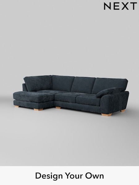 Distressed Velour/Midnight Blue Stamford Grand Relaxed Sit (H35215) | £2,525