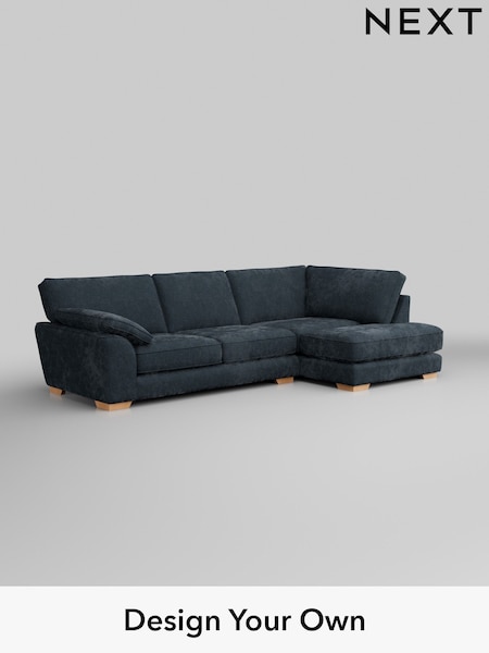 Distressed Velour/Midnight Blue Stamford Grand Relaxed Sit (H35215) | £2,525