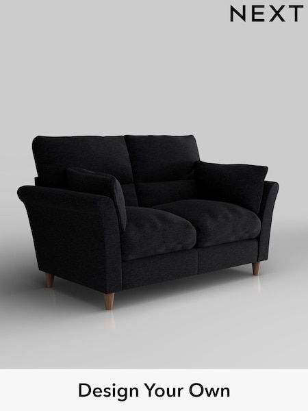 Fine Chenille Easy Clean/Black Hartley Highback Relaxed Sit (H35217) | £1,125