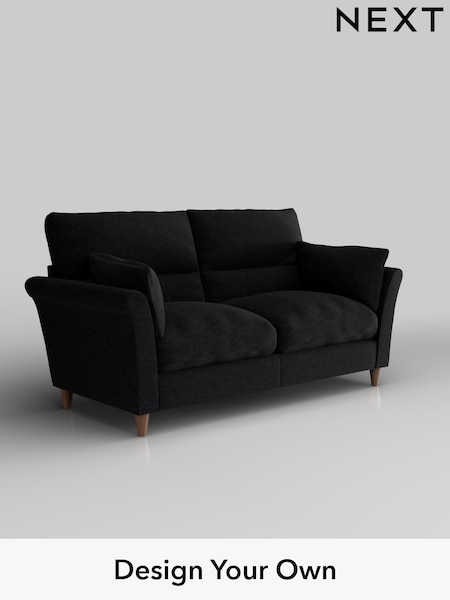 Fine Chenille Easy Clean/Black Hartley Highback Relaxed Sit (H35217) | £1,325