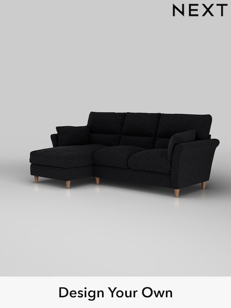 Fine Chenille Easy Clean/Black Hartley Highback Relaxed Sit (H35217) | £1,950