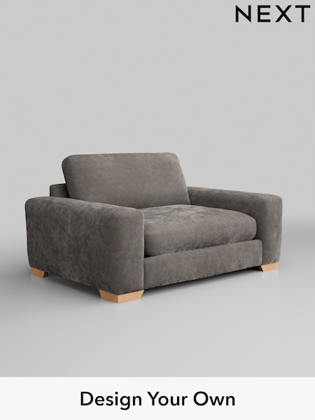 Distressed Velour/French Grey Houghton Deep Relaxed Sit (H35223) | £1,225