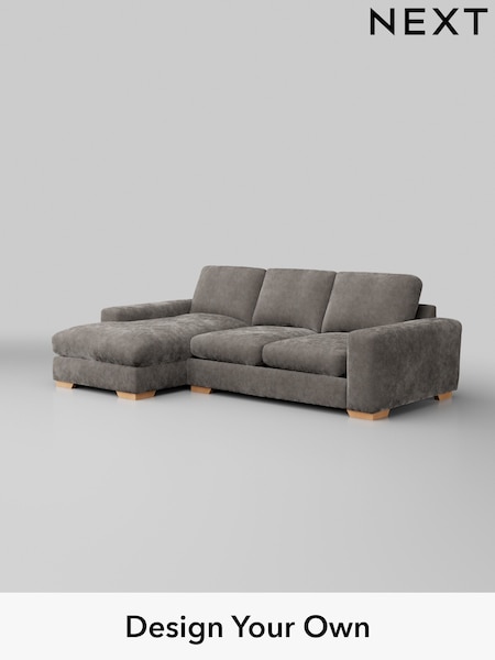 Distressed Velour/French Grey Houghton Deep Relaxed Sit (H35223) | £2,125