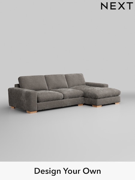 Distressed Velour/French Grey Houghton Deep Relaxed Sit (H35223) | £2,325