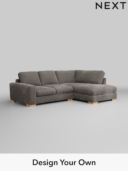 Distressed Velour/French Grey Houghton Deep Relaxed Sit (H35223) | £2,150
