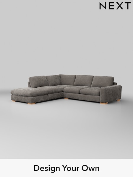 Distressed Velour/French Grey Houghton Deep Relaxed Sit (H35223) | £2,625