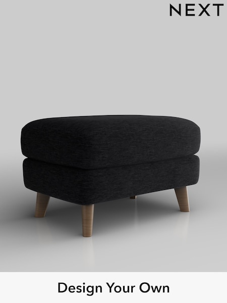Fine Chenille Easy Clean/Black Parker Buttoned Back (H35226) | £425