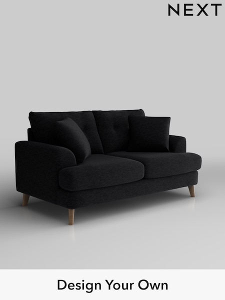 Fine Chenille Easy Clean/Black Parker Buttoned Back (H35226) | £1,325