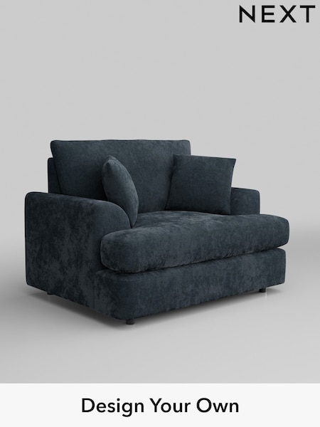Distressed Velour/Midnight Blue Parker Platform (H35230) | £975