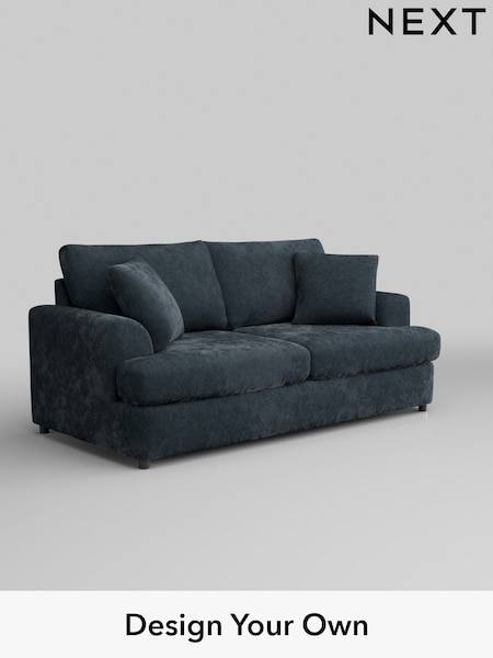 Distressed Velour/Midnight Blue Parker Platform (H35230) | £1,275