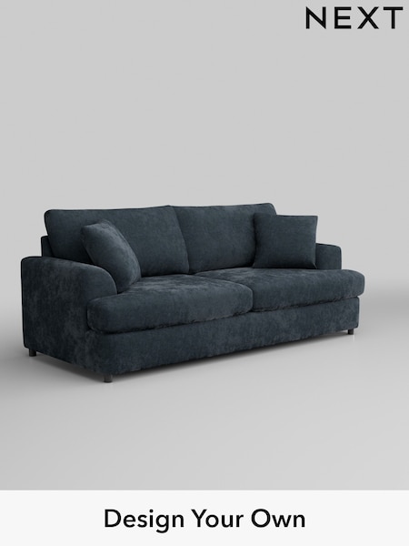 Distressed Velour/Midnight Blue Parker Platform (H35230) | £1,375