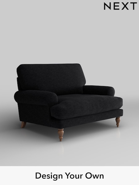 Fine Chenille Easy Clean/Black Erin Deep Relaxed Sit (H35231) | £975
