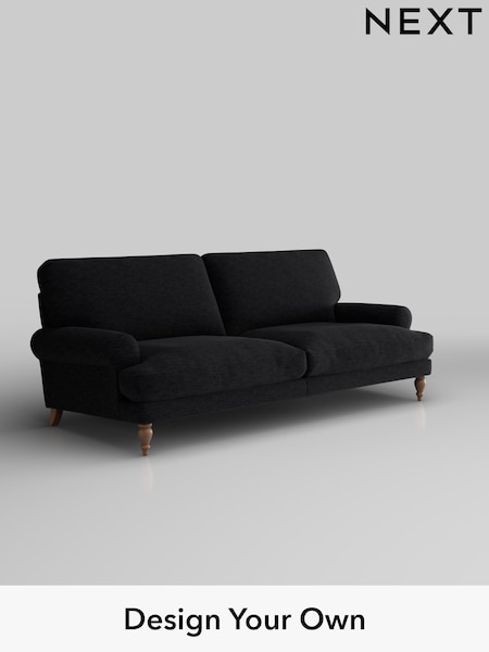 Fine Chenille Easy Clean/Black Erin Deep Relaxed Sit (H35231) | £1,375