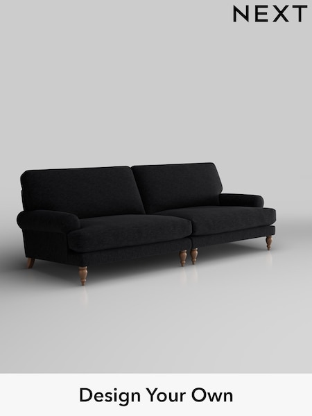 Fine Chenille Easy Clean/Black Erin Deep Relaxed Sit (H35231) | £1,475