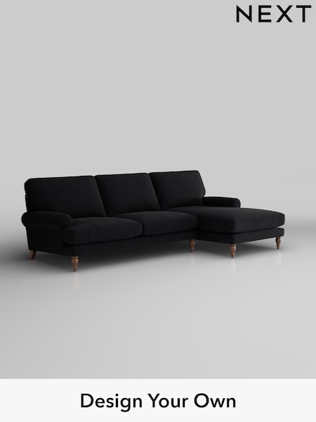 Fine Chenille Easy Clean/Black Erin Deep Relaxed Sit (H35231) | £1,975