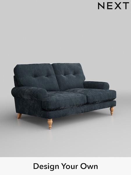 Distressed Velour/Midnight Blue Erin Buttoned Back Deep Sit (H35234) | £1,175
