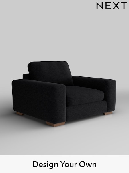 Fine Chenille Easy Clean/Black Houghton Deep Sit (H35235) | £975